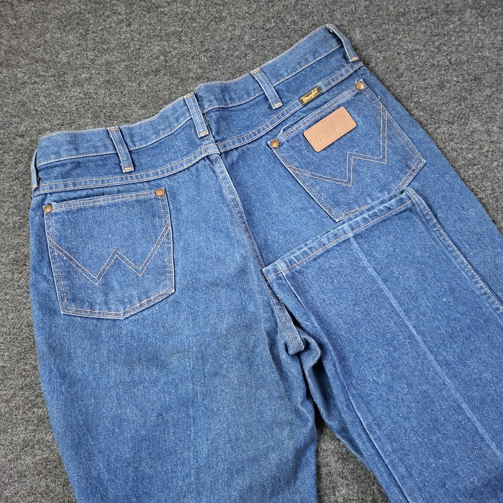 Wrangler 936PWD Cowboy Cut Jeans Mens 36x34 Blue VTG Made in USA Slim Fit Denim